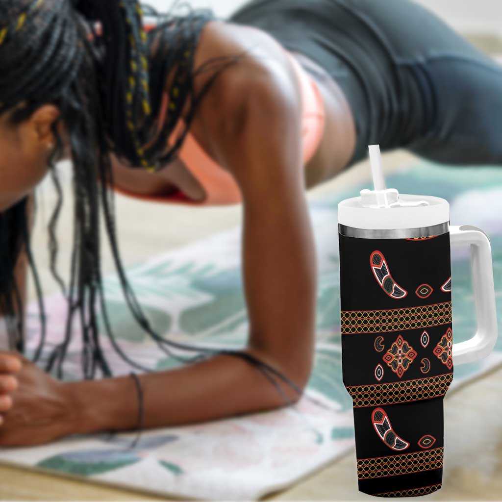 Cameroon Traditional Toghu Pattern Tumbler With Handle LT15