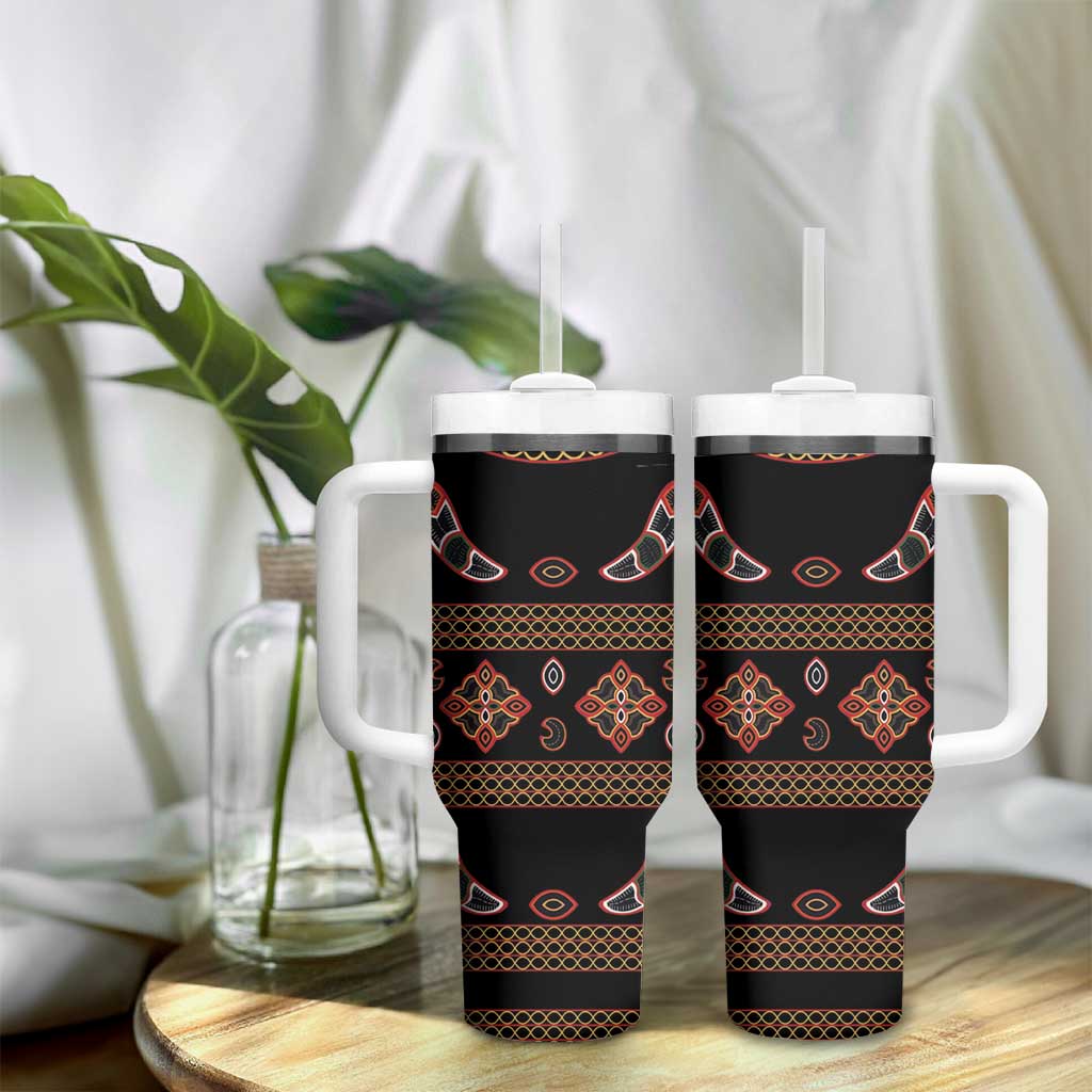 Cameroon Traditional Toghu Pattern Tumbler With Handle LT15