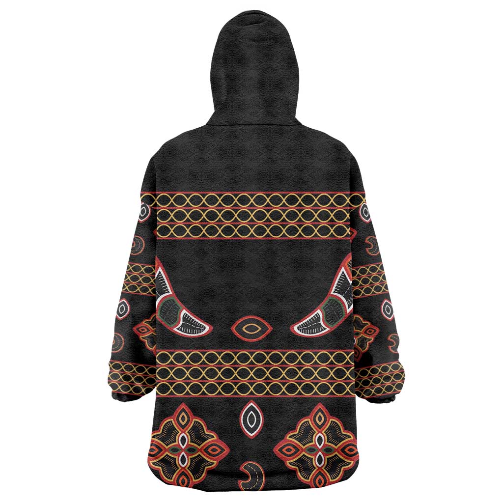 Cameroon Traditional Toghu Pattern Wearable Blanket Hoodie LT15