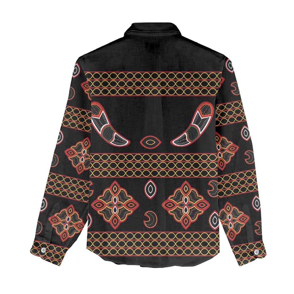 Cameroon Traditional Toghu Pattern Women Casual Shirt LT15