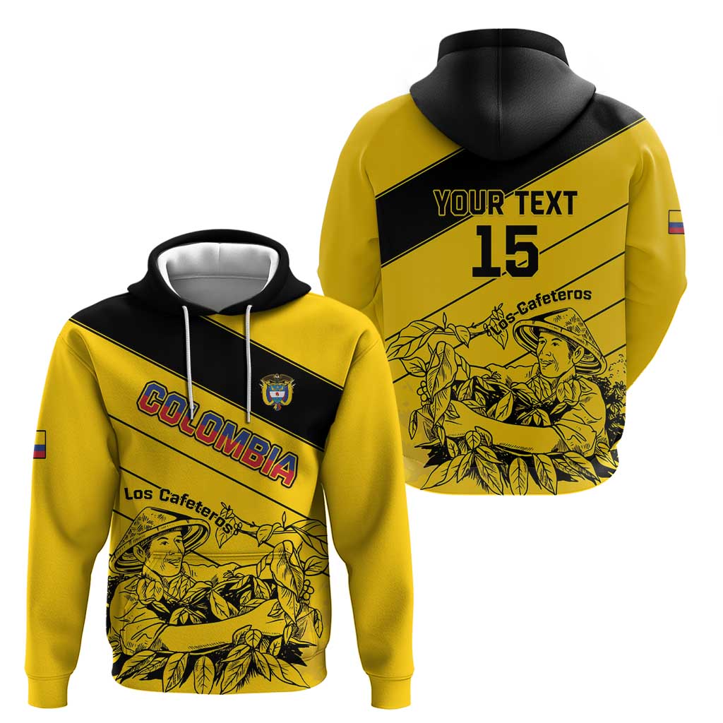 Custom Colombia Football Hoodie Go Los Cafeteros LT15