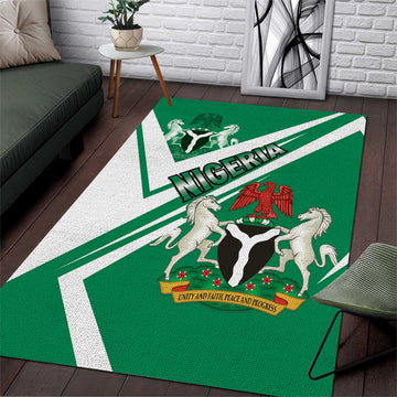 Nigeria Coat Of Arms Sporty Style Area Rug LT15
