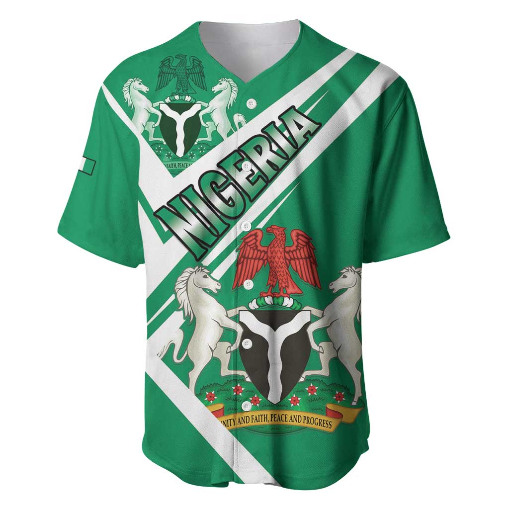 Nigeria Coat Of Arms Sporty Style Baseball Jersey LT15