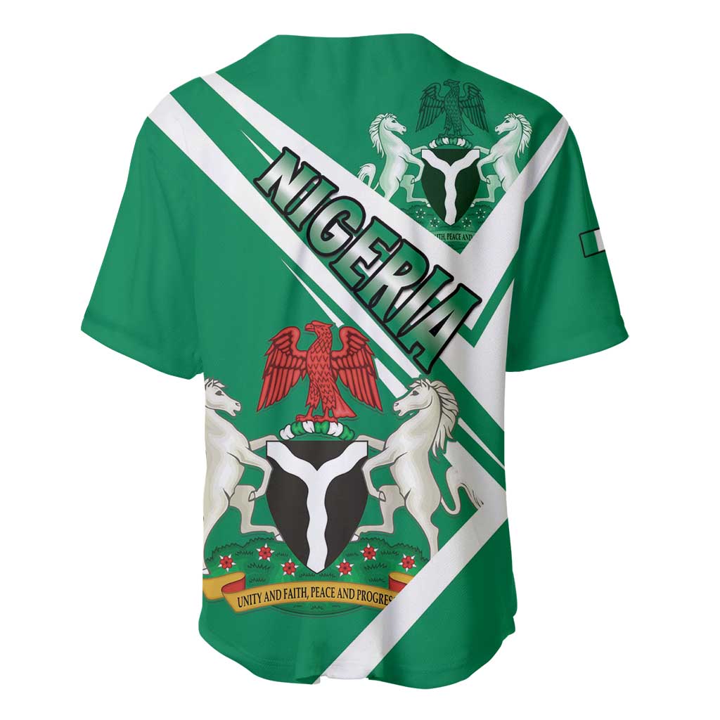 Nigeria Coat Of Arms Sporty Style Baseball Jersey LT15