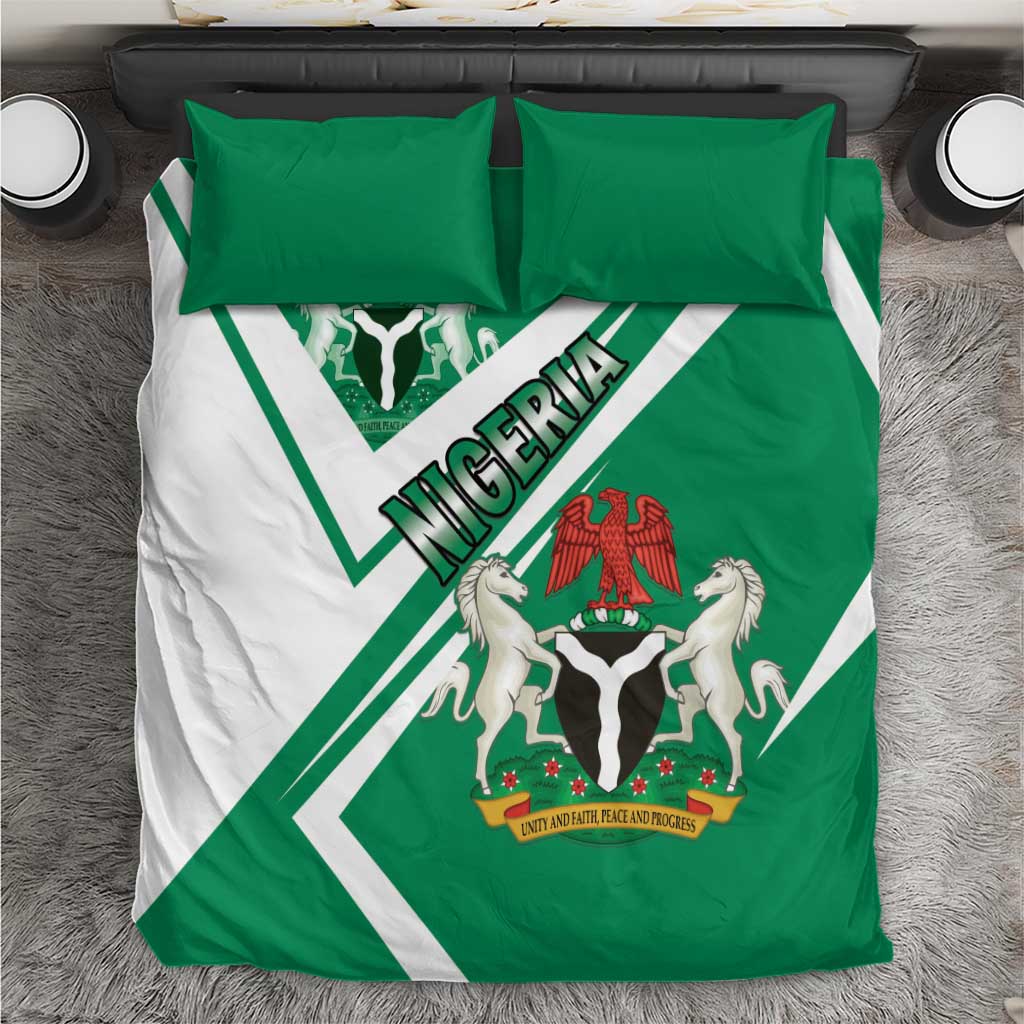 Nigeria Coat Of Arms Sporty Style Bedding Set LT15