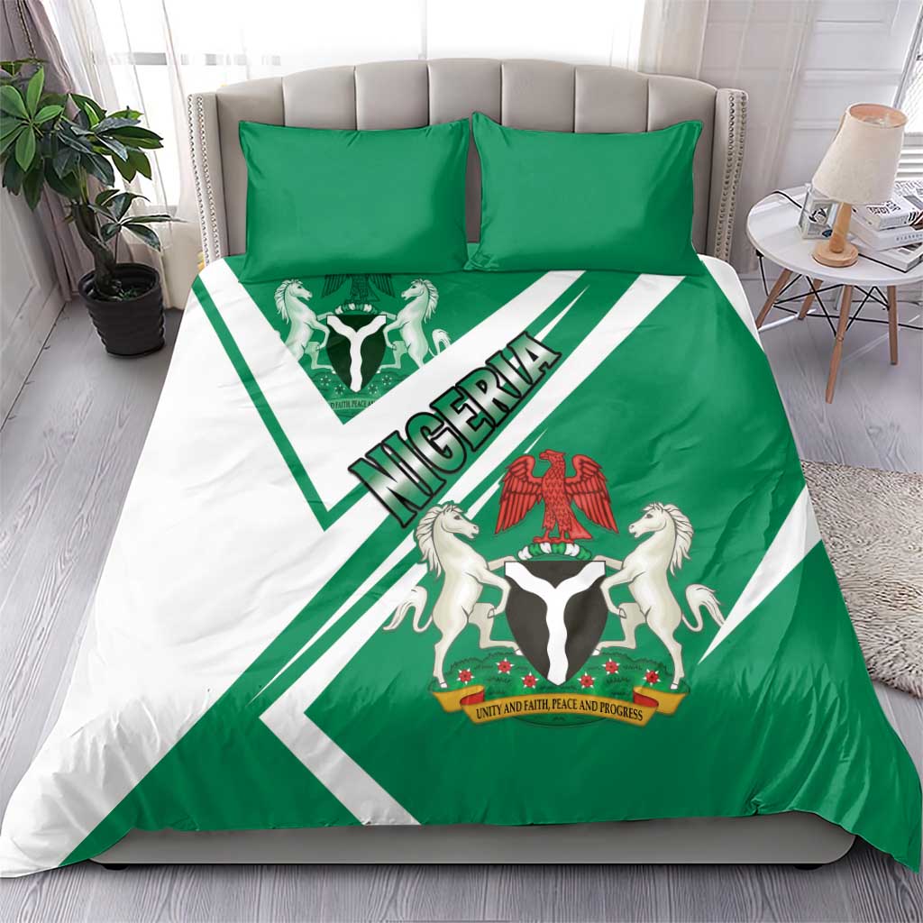 Nigeria Coat Of Arms Sporty Style Bedding Set LT15