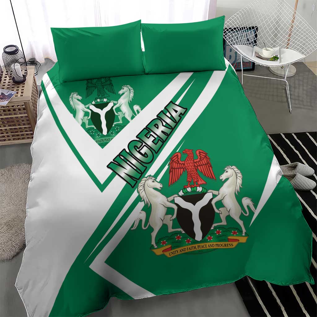 Nigeria Coat Of Arms Sporty Style Bedding Set LT15