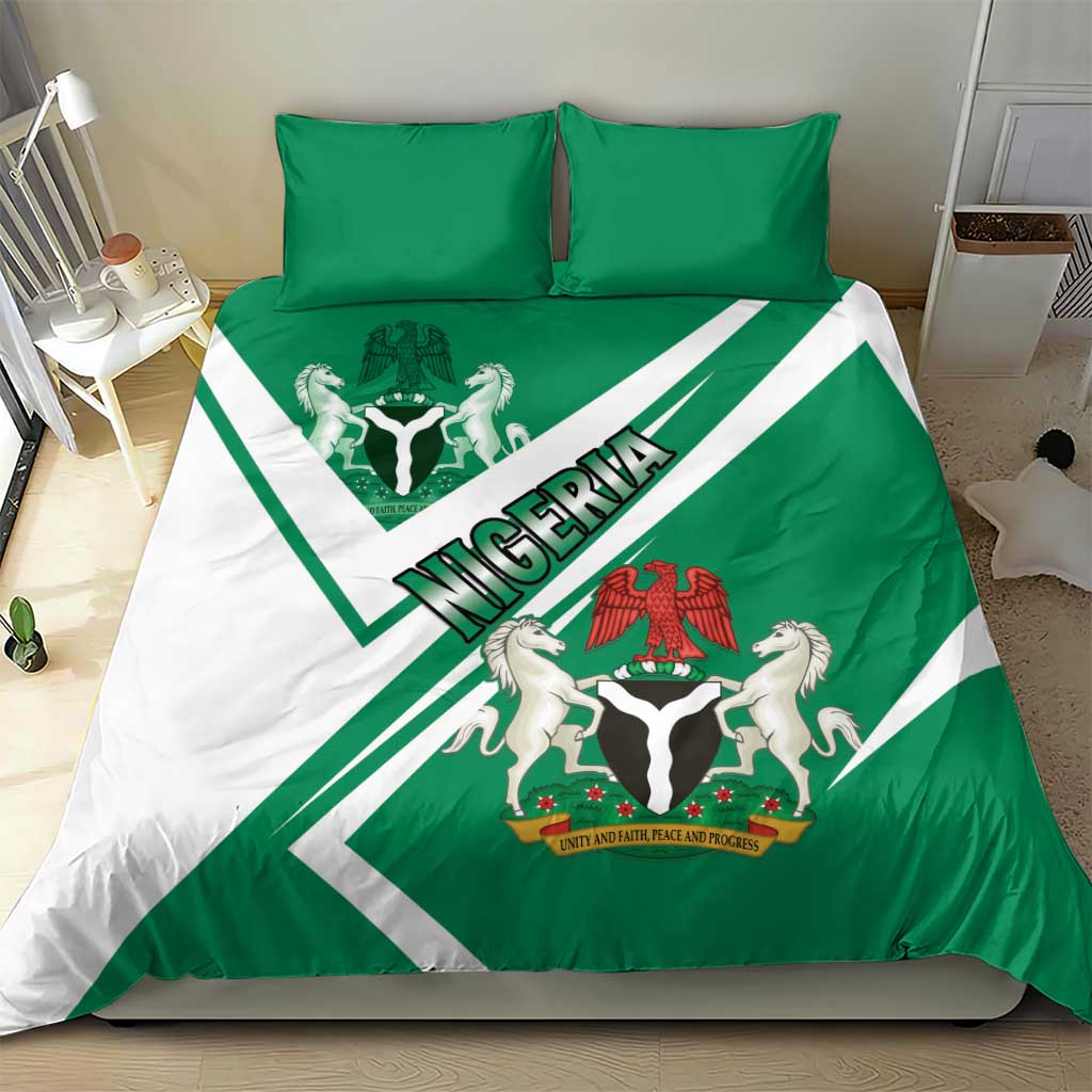 Nigeria Coat Of Arms Sporty Style Bedding Set LT15