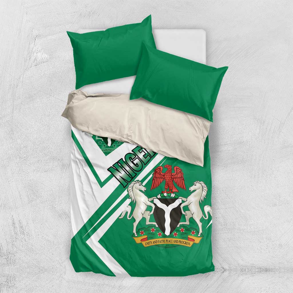 Nigeria Coat Of Arms Sporty Style Bedding Set LT15