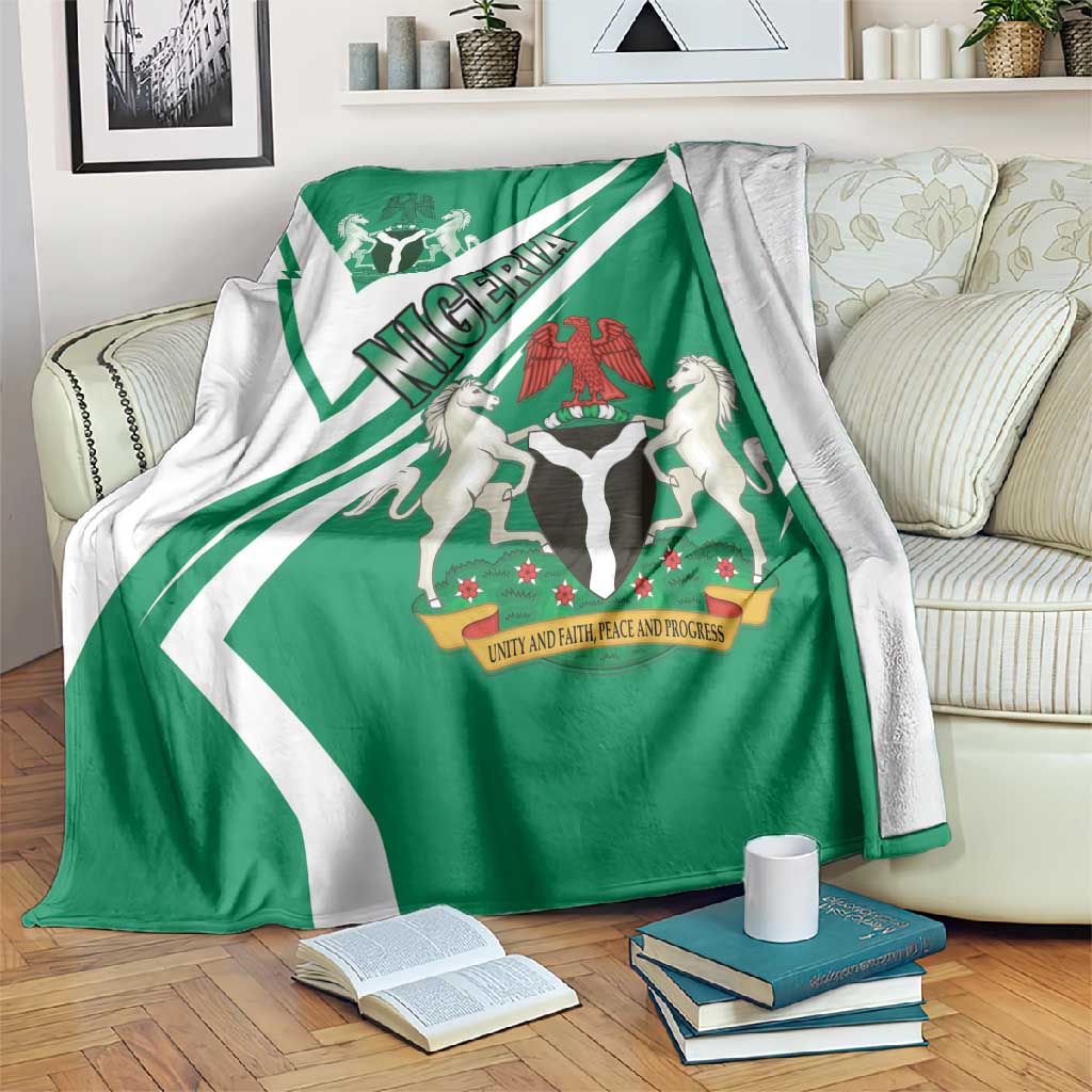 Nigeria Coat Of Arms Sporty Style Blanket LT15