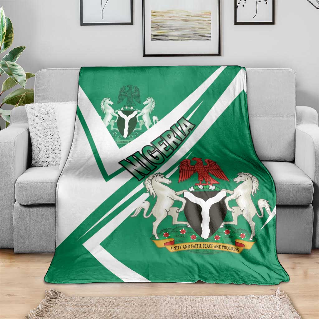 Nigeria Coat Of Arms Sporty Style Blanket LT15