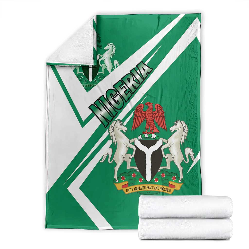 Nigeria Coat Of Arms Sporty Style Blanket LT15