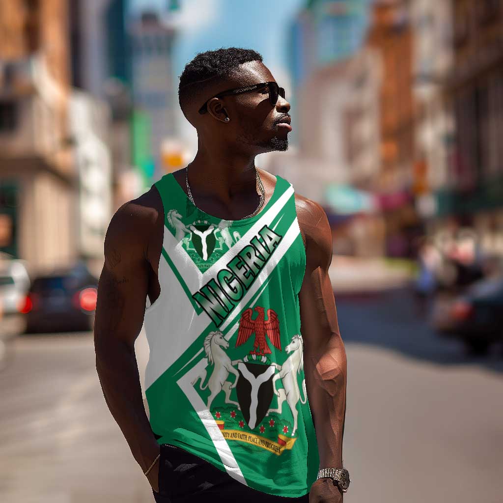 Nigeria Coat Of Arms Sporty Style Men Tank Top LT15