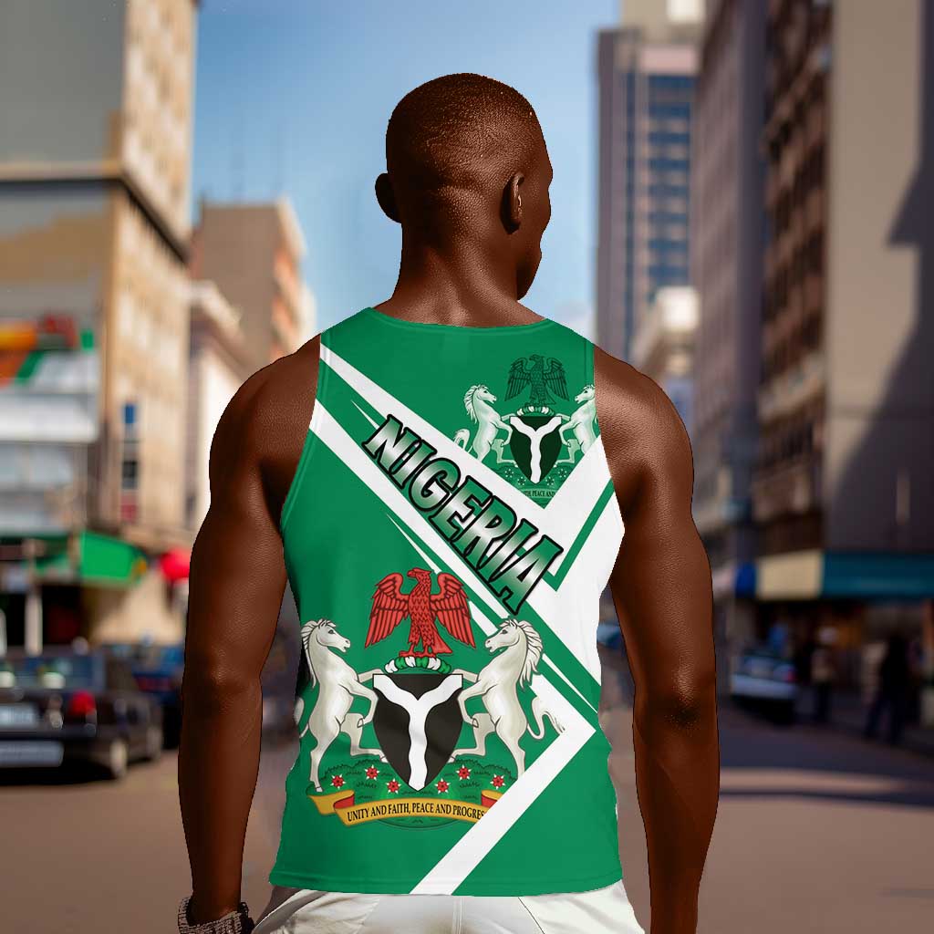 Nigeria Coat Of Arms Sporty Style Men Tank Top LT15