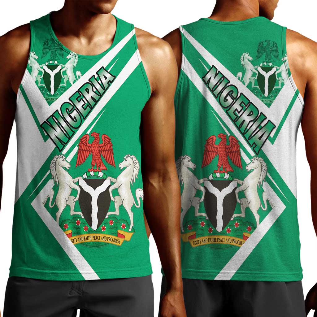 Nigeria Coat Of Arms Sporty Style Men Tank Top LT15