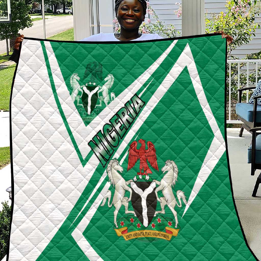 Nigeria Coat Of Arms Sporty Style Quilt LT15