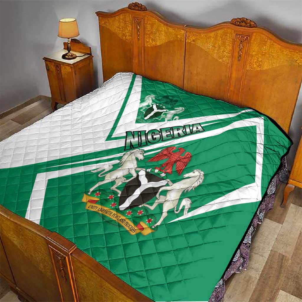 Nigeria Coat Of Arms Sporty Style Quilt LT15