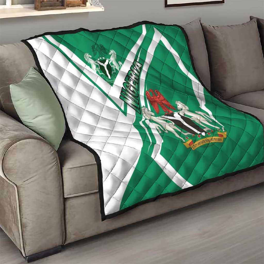 Nigeria Coat Of Arms Sporty Style Quilt LT15