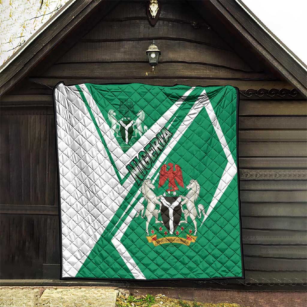 Nigeria Coat Of Arms Sporty Style Quilt LT15