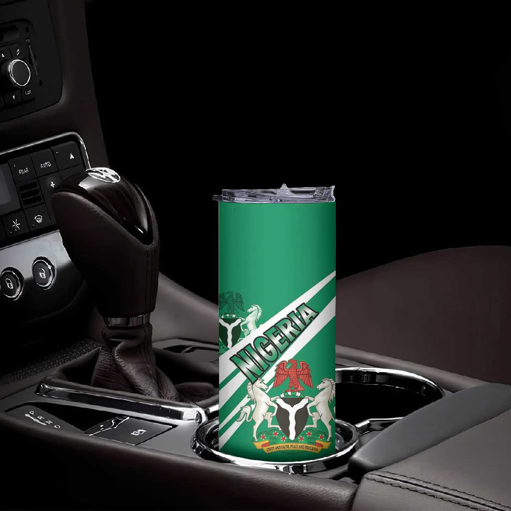 Nigeria Coat Of Arms Sporty Style Skinny Tumbler LT15