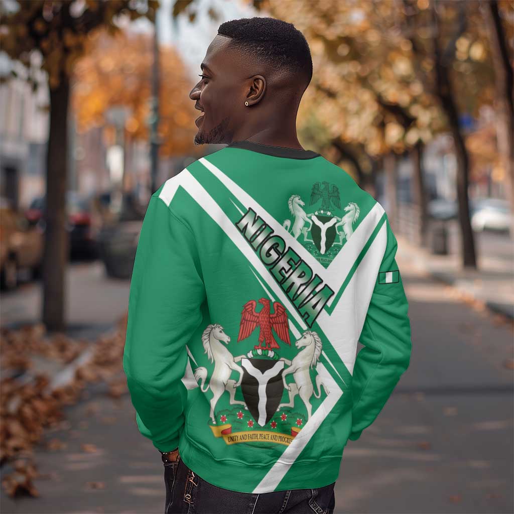 Nigeria Coat Of Arms Sporty Style Sweatshirt LT15