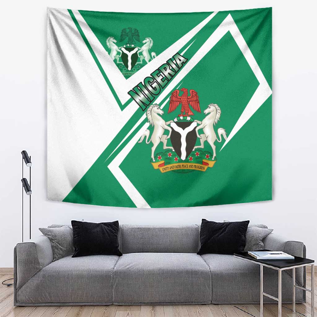 Nigeria Coat Of Arms Sporty Style Tapestry LT15