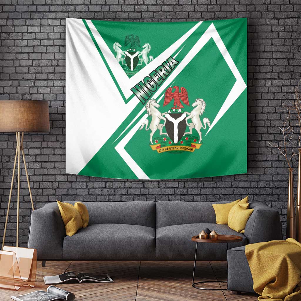Nigeria Coat Of Arms Sporty Style Tapestry LT15