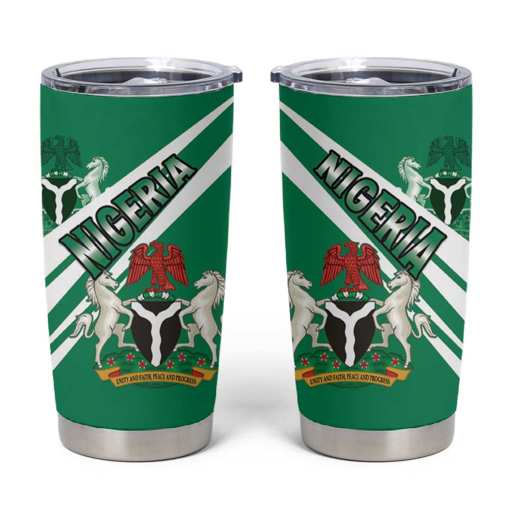 Nigeria Coat Of Arms Sporty Style Tumbler Cup LT15