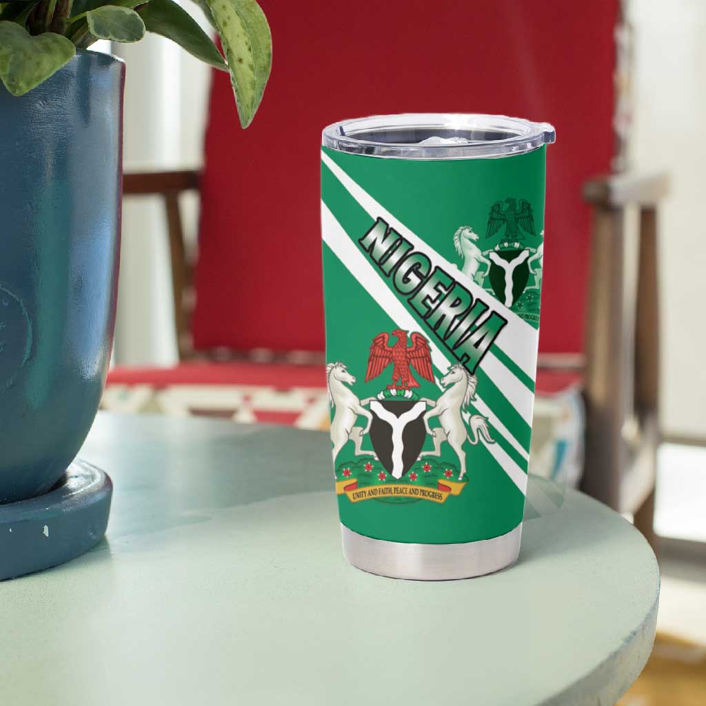 Nigeria Coat Of Arms Sporty Style Tumbler Cup LT15