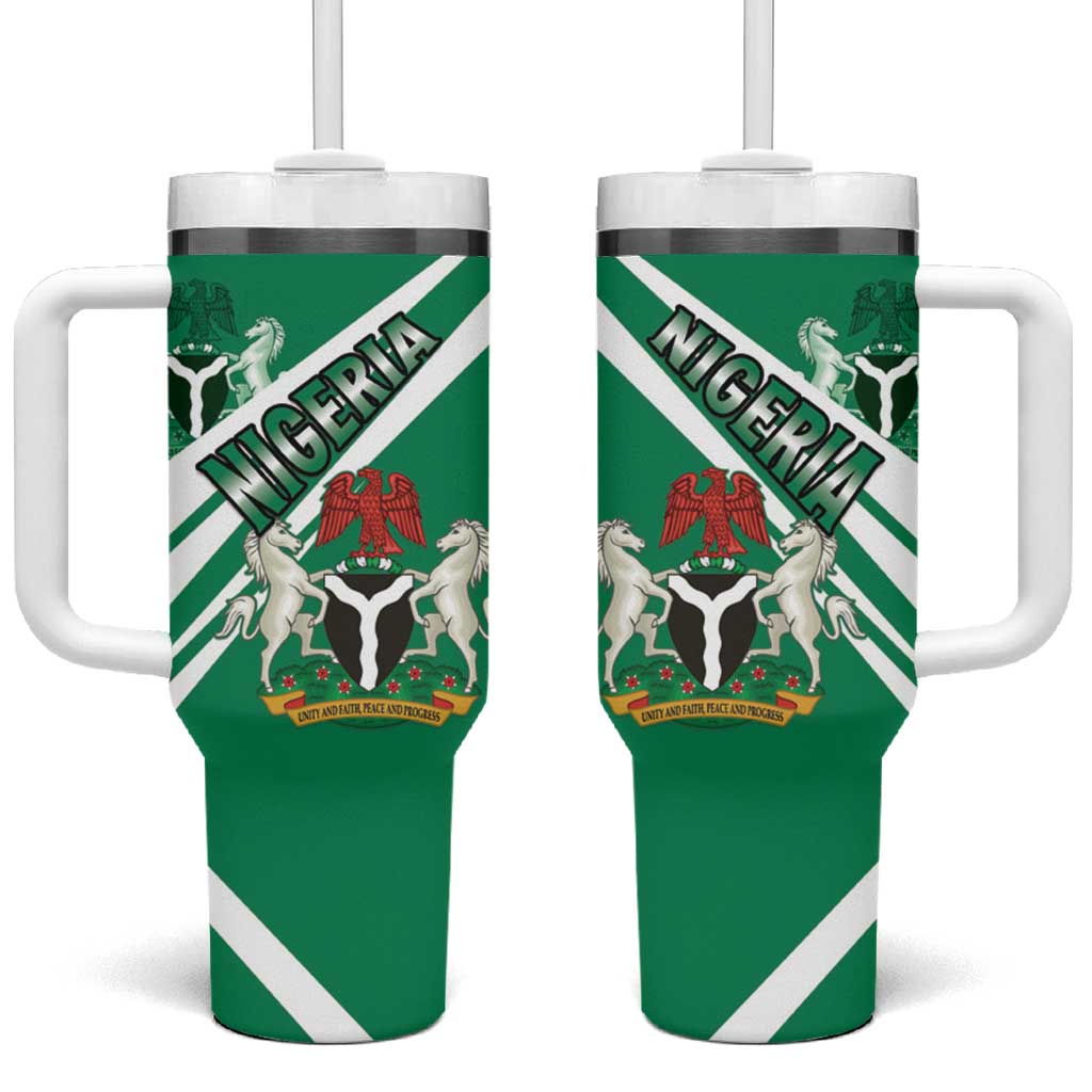Nigeria Coat Of Arms Sporty Style Tumbler With Handle LT15