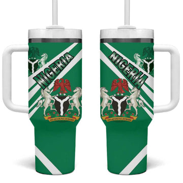 Nigeria Coat Of Arms Sporty Style Tumbler With Handle LT15