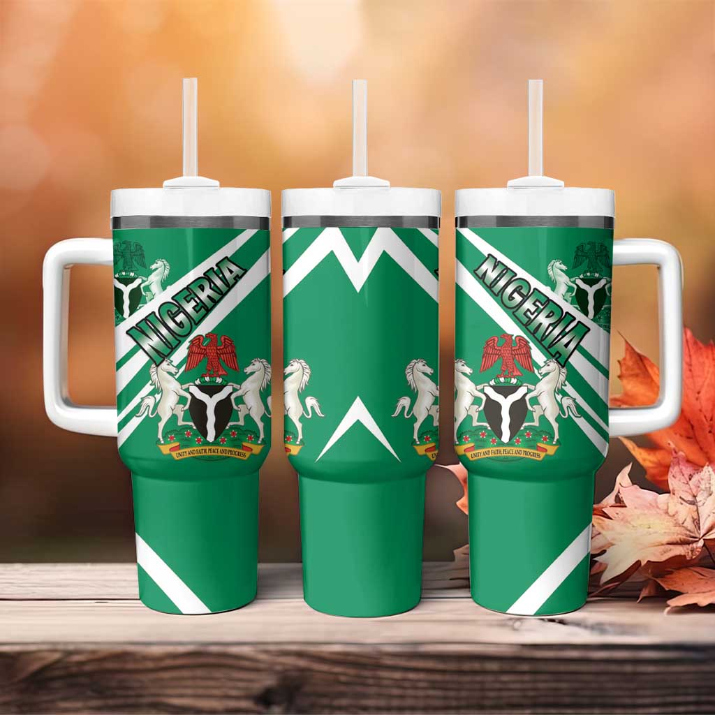 Nigeria Coat Of Arms Sporty Style Tumbler With Handle LT15
