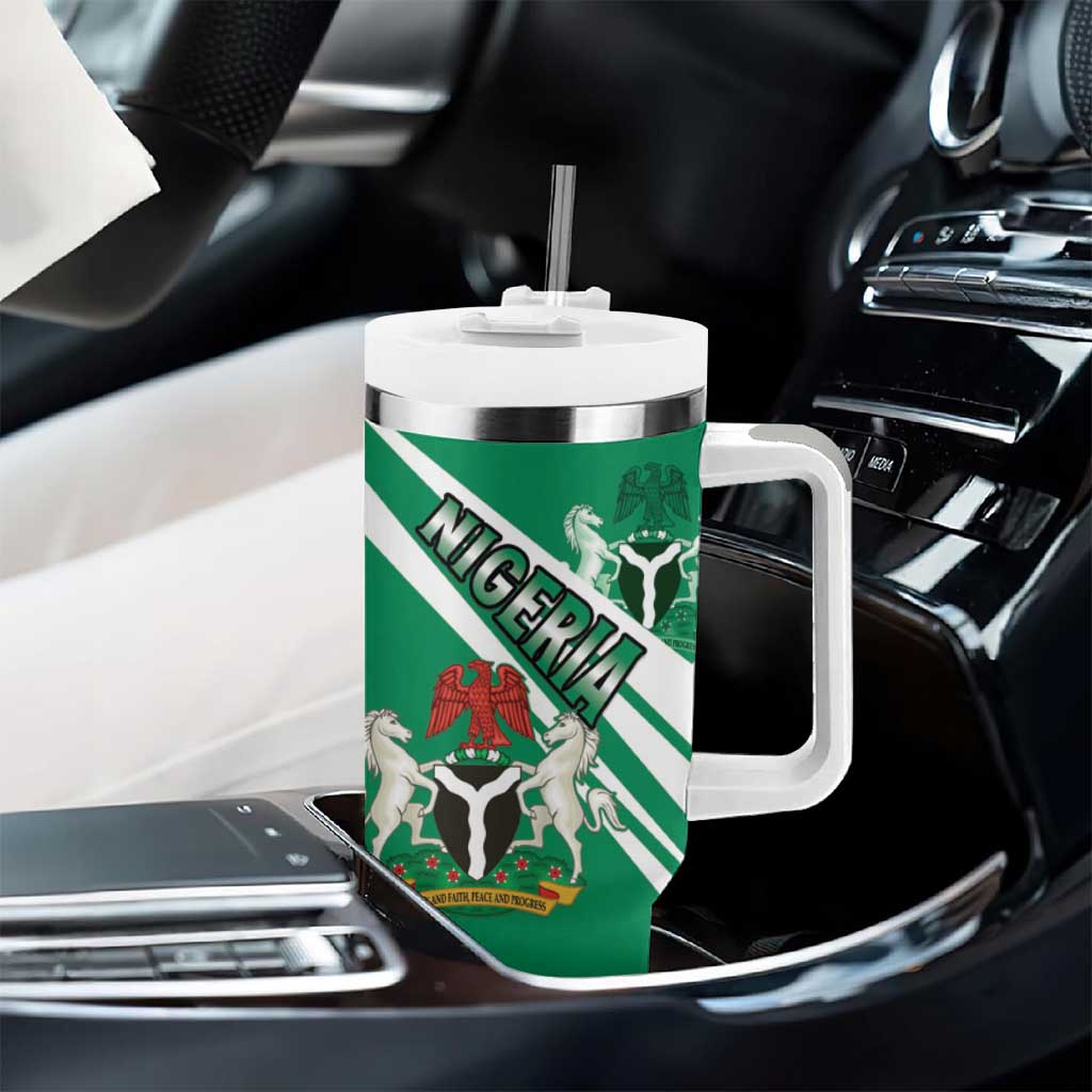 Nigeria Coat Of Arms Sporty Style Tumbler With Handle LT15