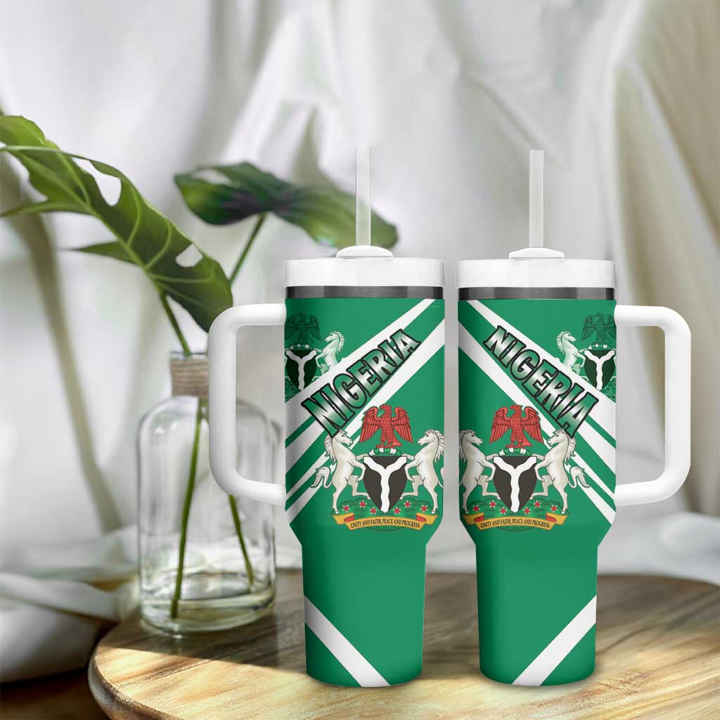 Nigeria Coat Of Arms Sporty Style Tumbler With Handle LT15