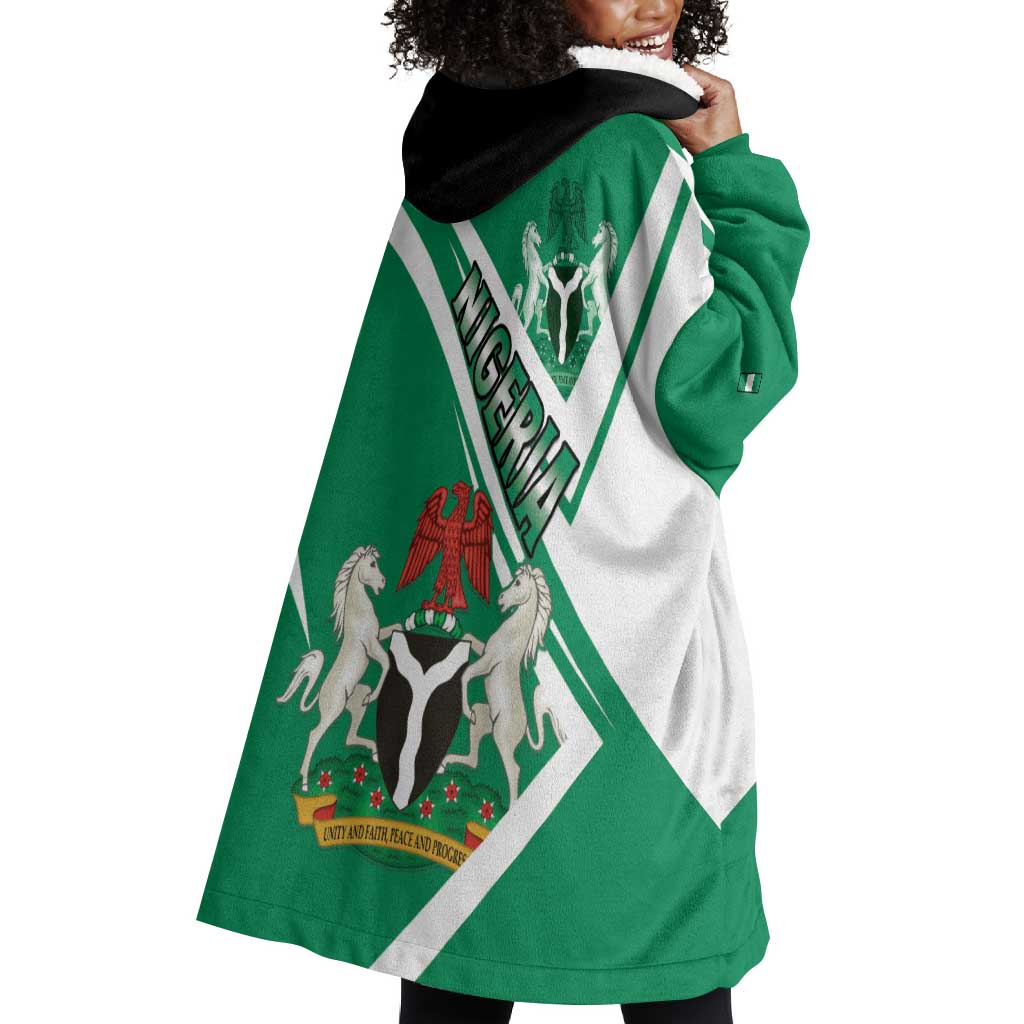 Nigeria Coat Of Arms Sporty Style Wearable Blanket Hoodie LT15