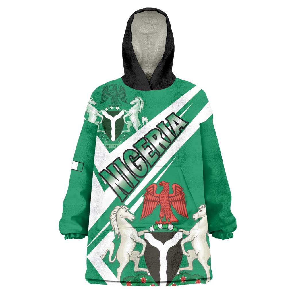 Nigeria Coat Of Arms Sporty Style Wearable Blanket Hoodie LT15