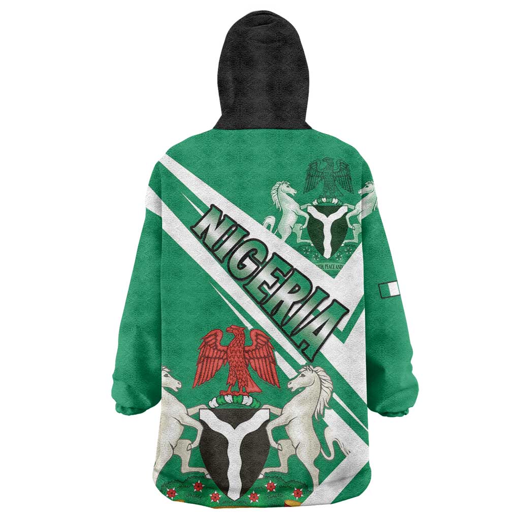 Nigeria Coat Of Arms Sporty Style Wearable Blanket Hoodie LT15
