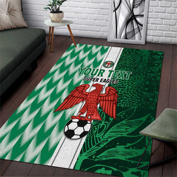 Custom Nigeria Football Area Rug Go Champions LT15