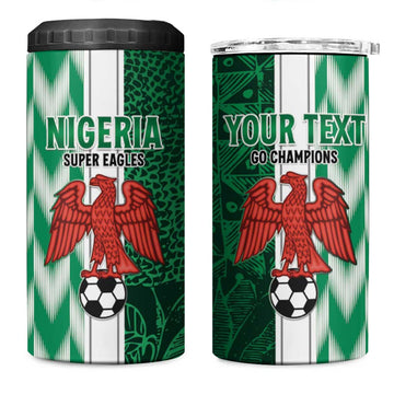 Custom Nigeria Football 4 in 1 Can Cooler Tumbler Go Champions LT15