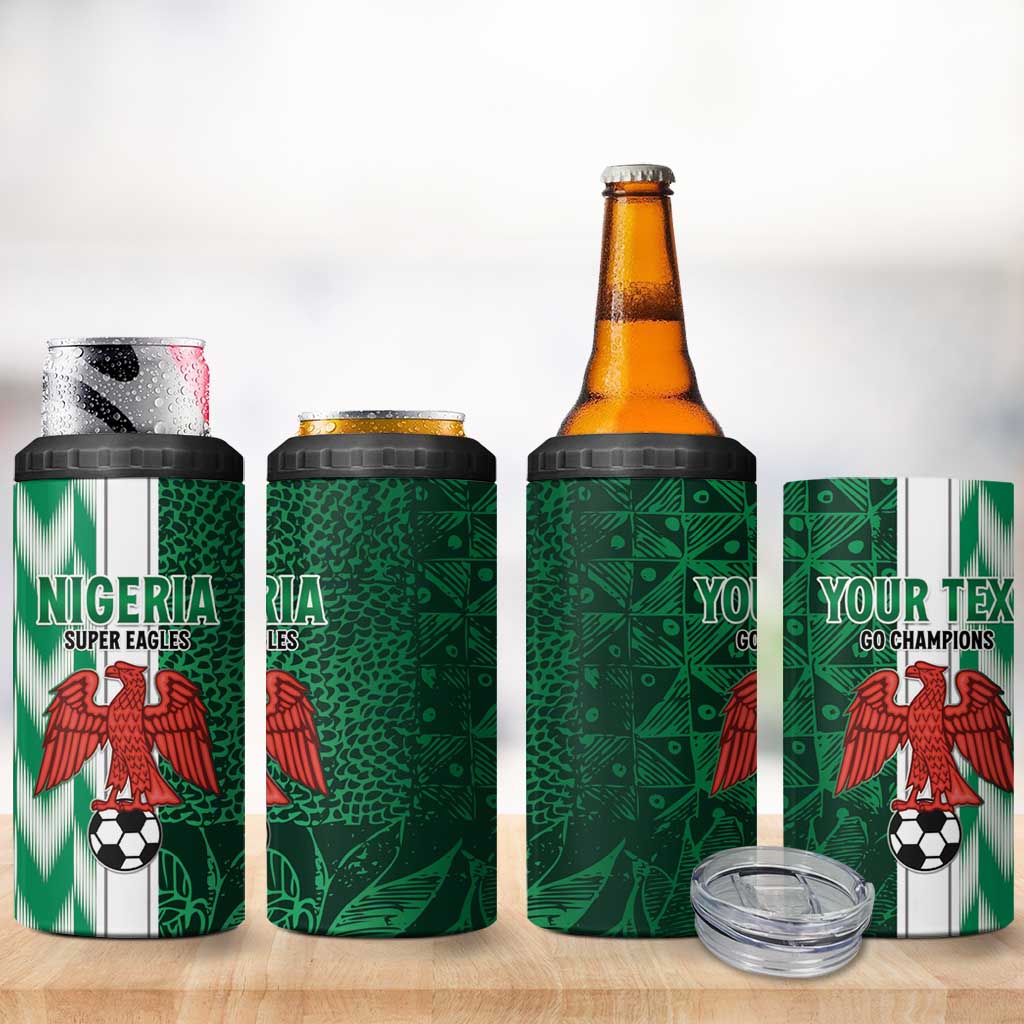 Custom Nigeria Football 4 in 1 Can Cooler Tumbler Go Champions LT15