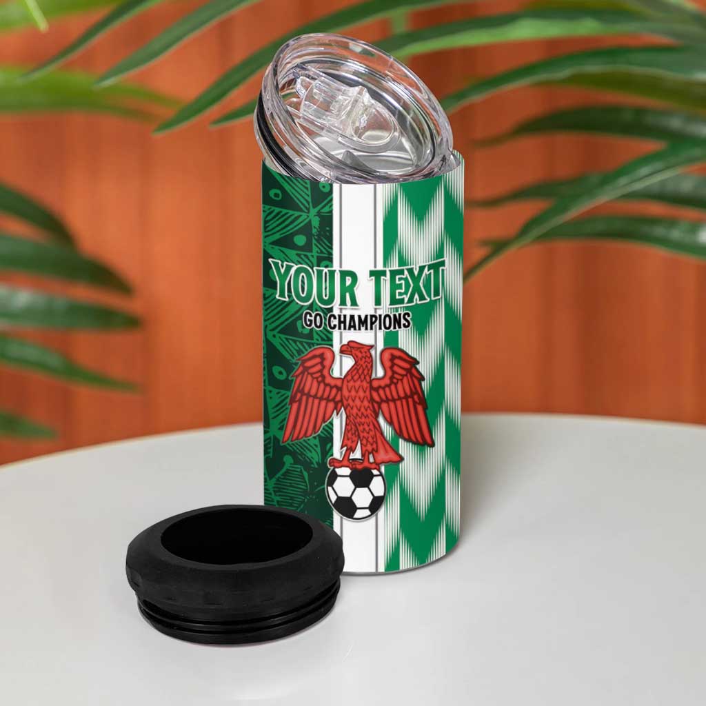 Custom Nigeria Football 4 in 1 Can Cooler Tumbler Go Champions LT15