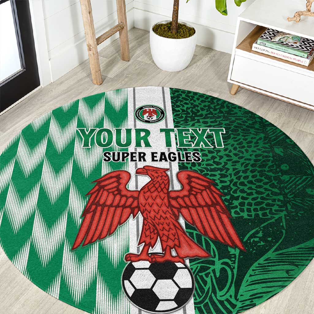 Custom Nigeria Football Round Carpet Go Champions LT15