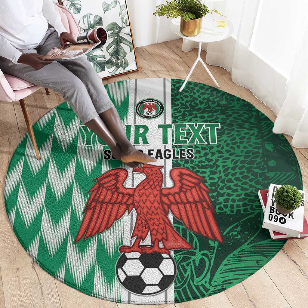 Custom Nigeria Football Round Carpet Go Champions LT15