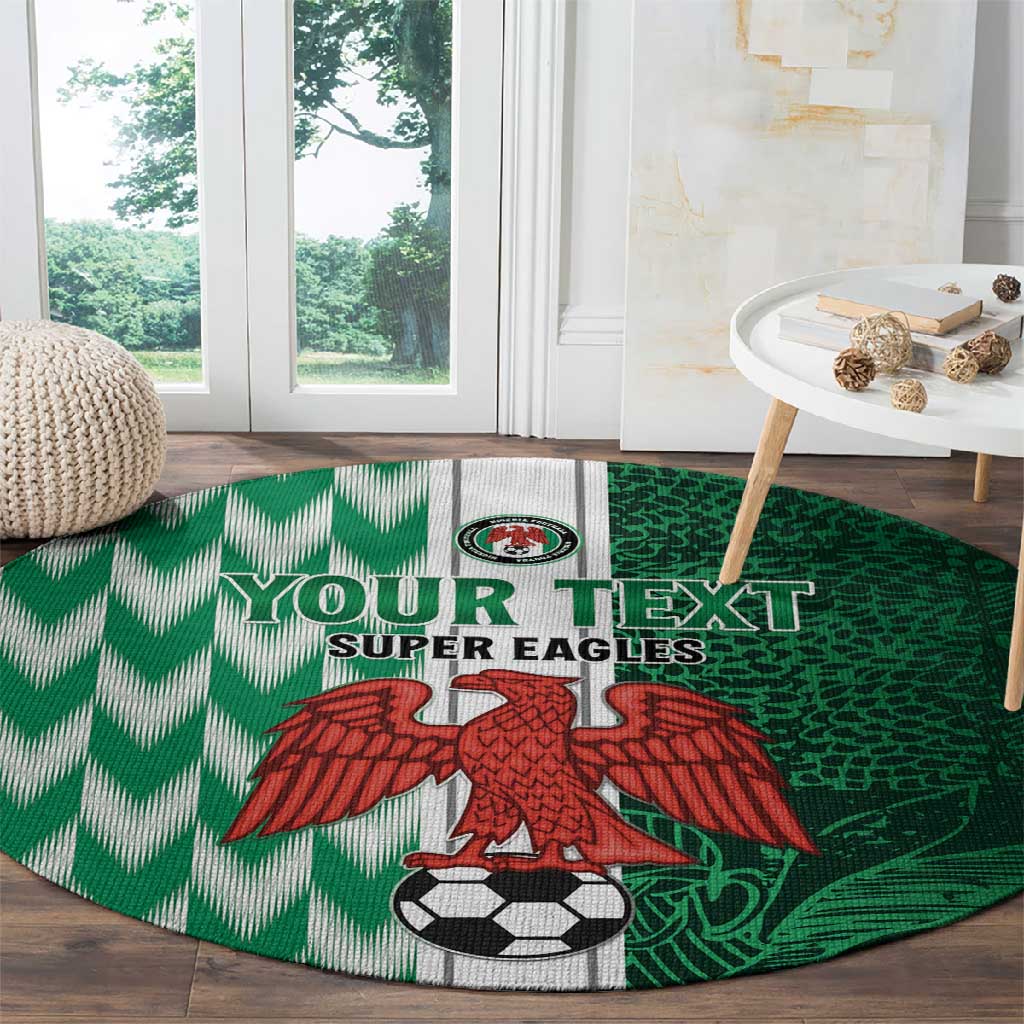 Custom Nigeria Football Round Carpet Go Champions LT15