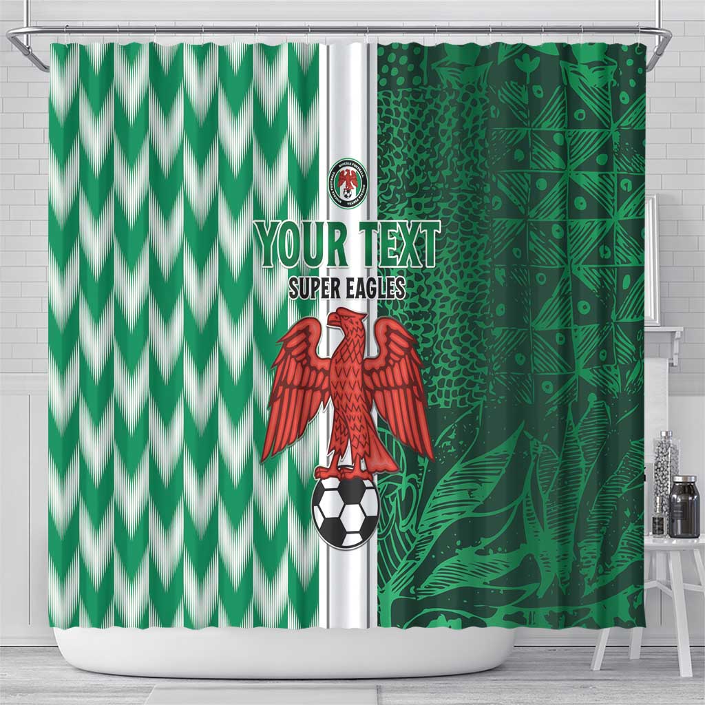 Custom Nigeria Football Shower Curtain Come On Super Eagles LT15