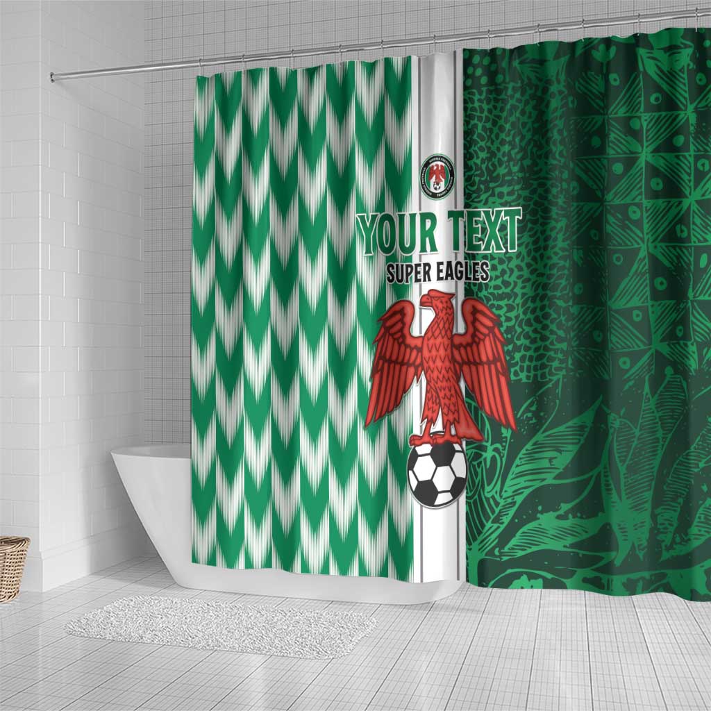 Custom Nigeria Football Shower Curtain Come On Super Eagles LT15