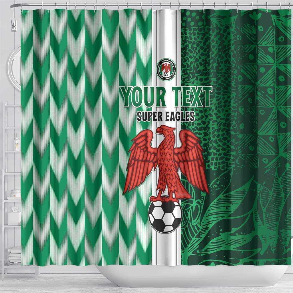 Custom Nigeria Football Shower Curtain Come On Super Eagles LT15