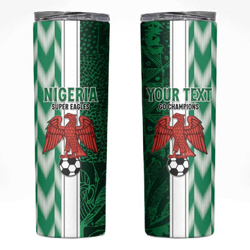 Custom Nigeria Football Skinny Tumbler Go Champions LT15