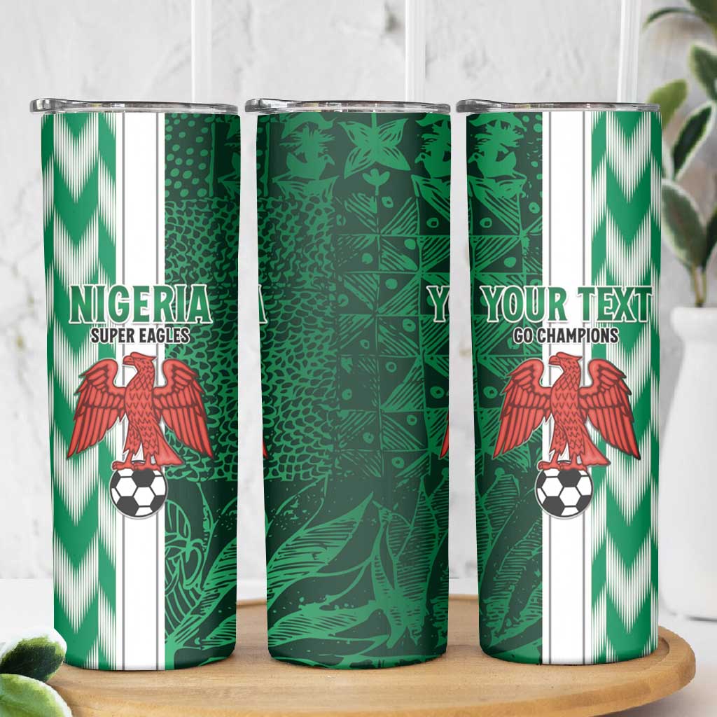 Custom Nigeria Football Skinny Tumbler Go Champions LT15