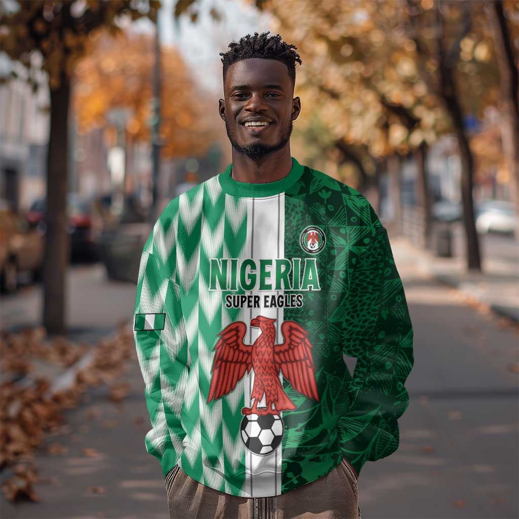 Custom Nigeria Football Sweatshirt Go Champions LT15